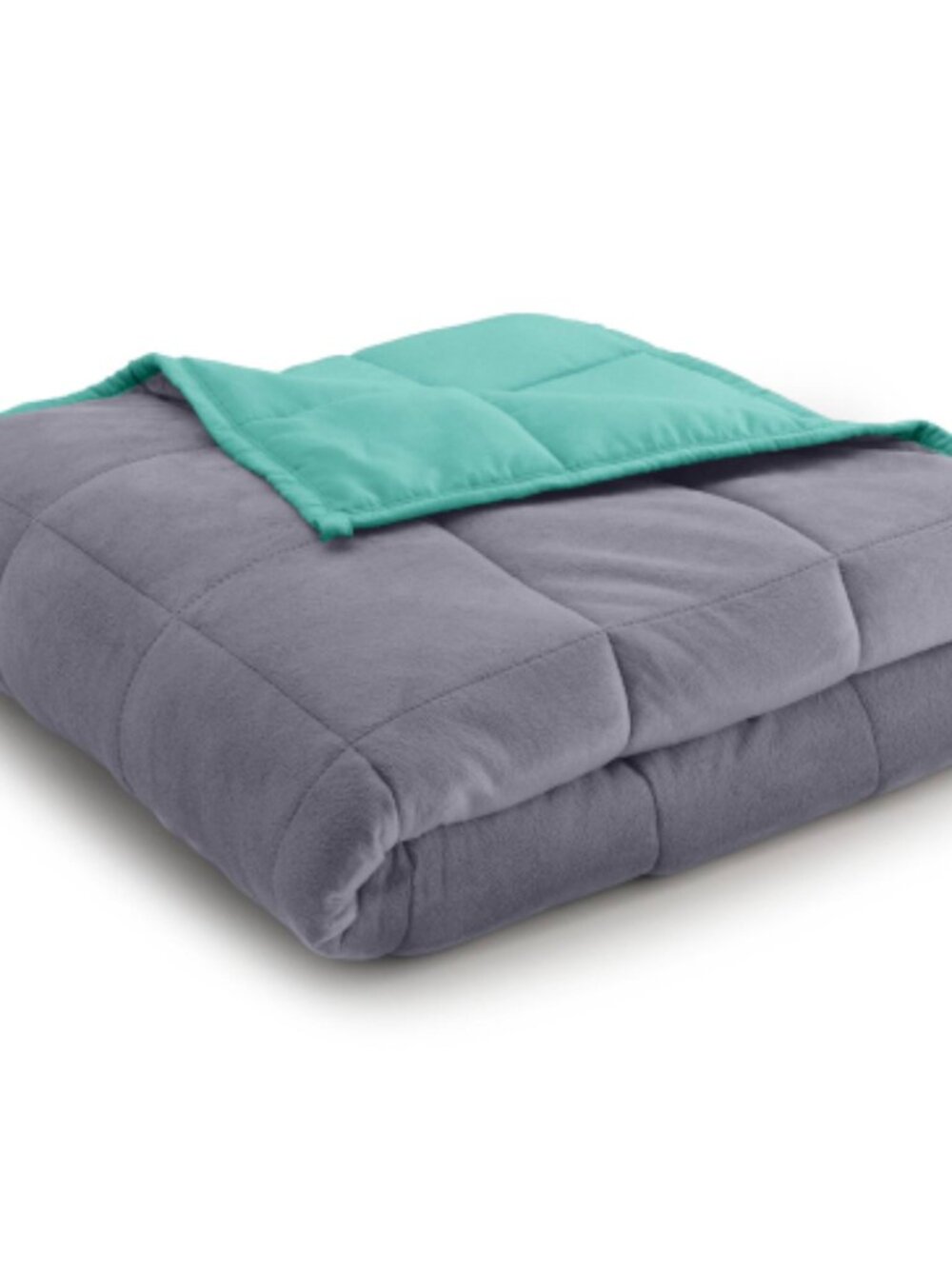 Ella Jayne Weighted Blanket 15lb - Grey/Aqua - 15 Lb
